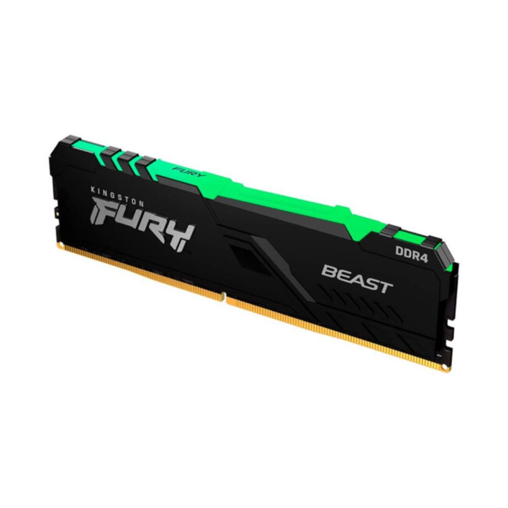 Memória RAM 16gb DDR4 Kingston Fury Beast RGB, 3600MHz, CL18, Preto