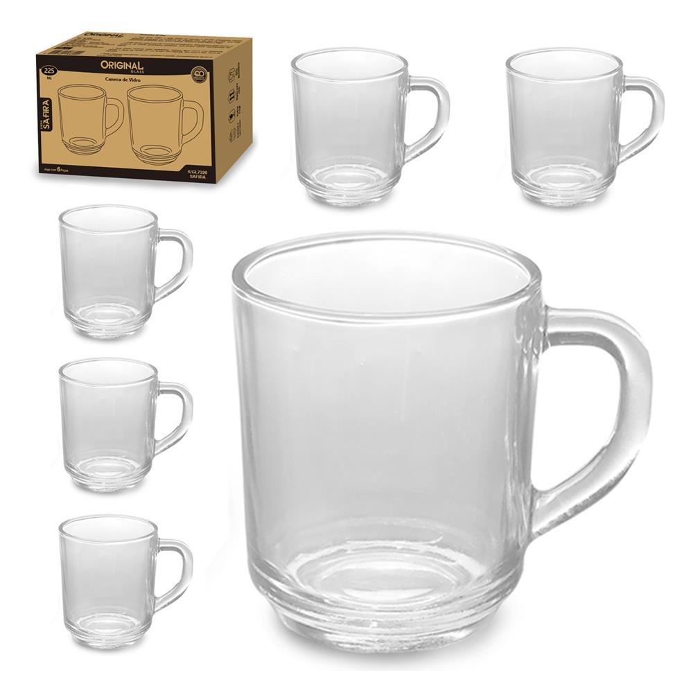 Caneca Safira 225ml 6 Peças Gl7320 Original