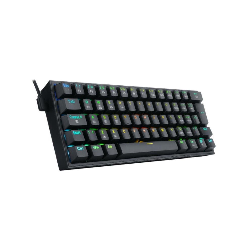 Teclado Mecânico Gamer Redragon Fizz Pro RGB Wireless, Preto, Switch Blue, K616-RGB-B (PT-BLUE)