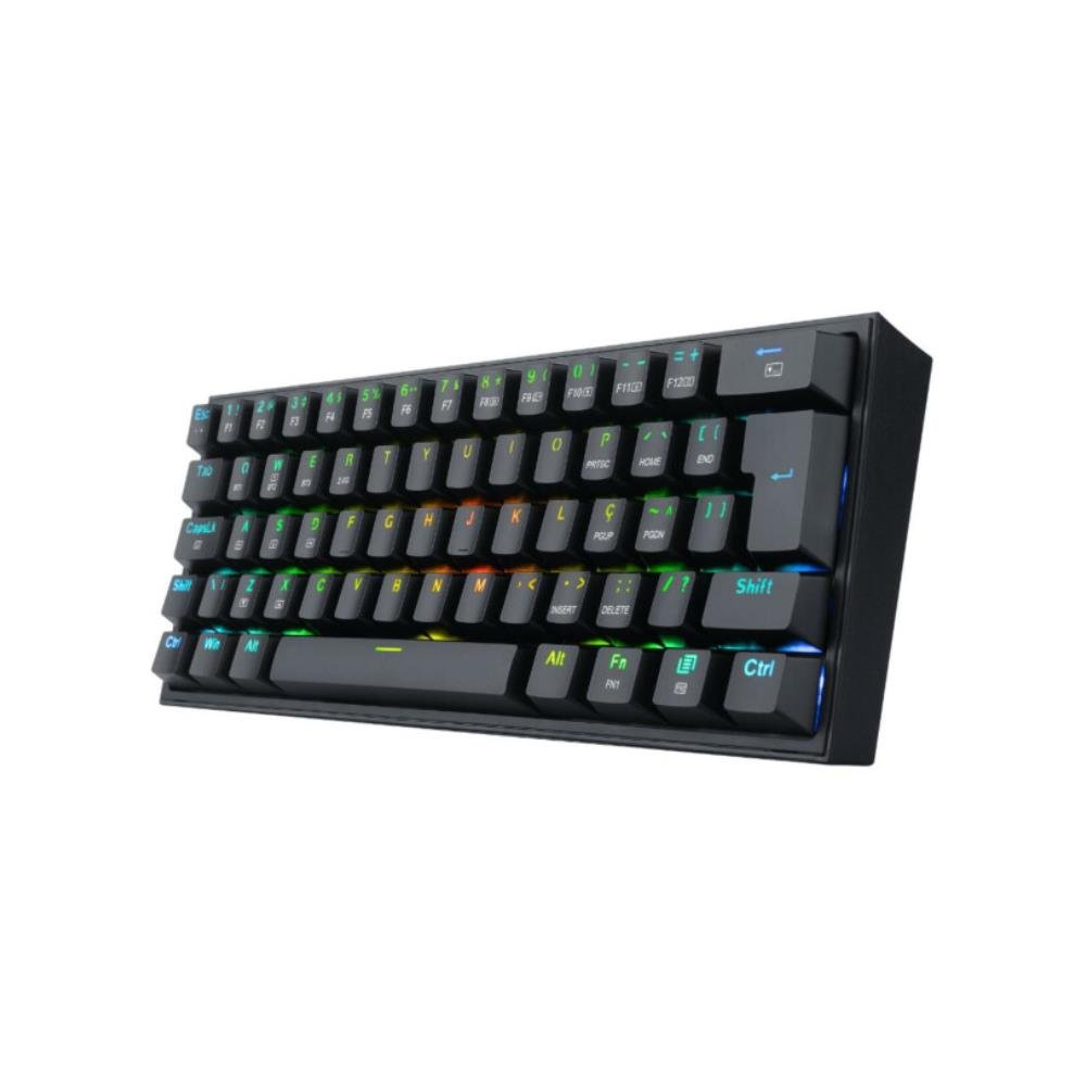 Teclado Mecânico Gamer Redragon Fizz Pro RGB Wireless, Preto, Switch Blue, K616-RGB-B (PT-BLUE)