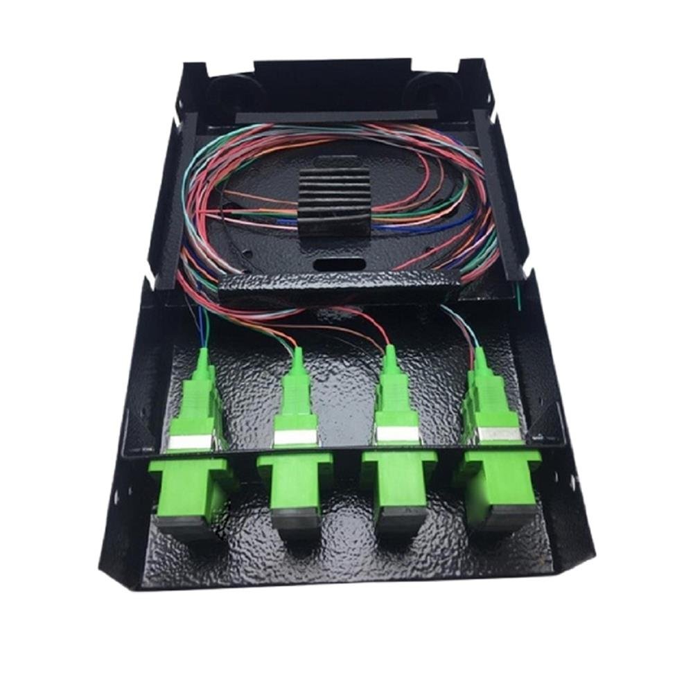 Mini Distribuidor Interno Óptico 6 Fibras SM 9 SC APC Parede