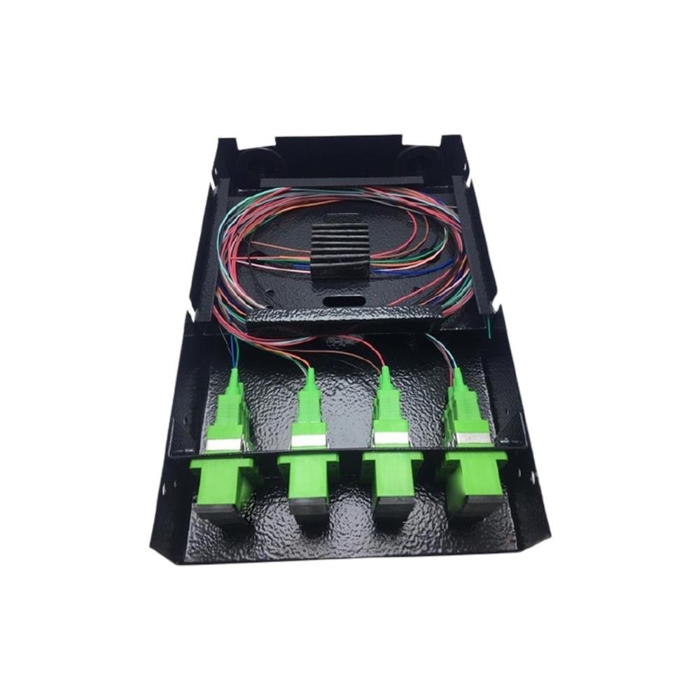 Mini Distribuidor Interno Óptico 6 Fibras SM 9 SC APC Parede