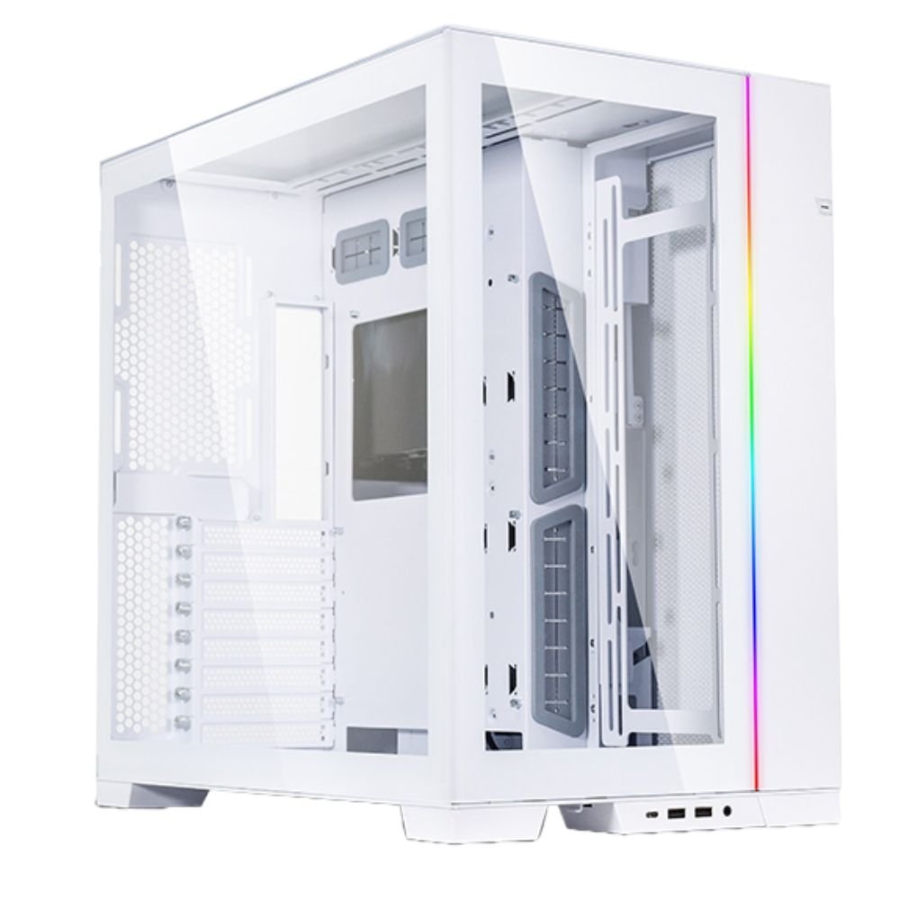 Gabinete Gamer Lian Li 011 Dynamic EVO RGB Mid Tower Vidro Temperado Branco