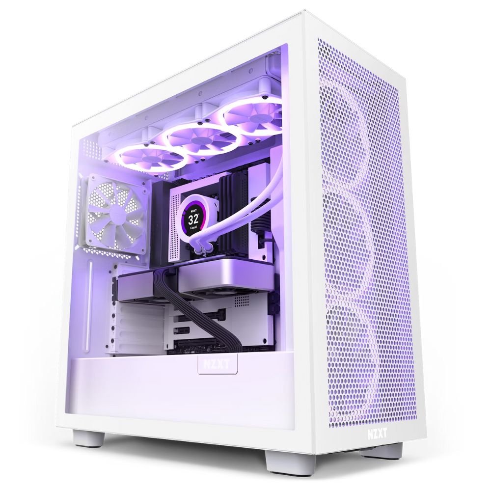 Gabinete Gamer NZXT Flow CM-H71FG-01 Vidro Temperado Mid Tower Preto/Branco