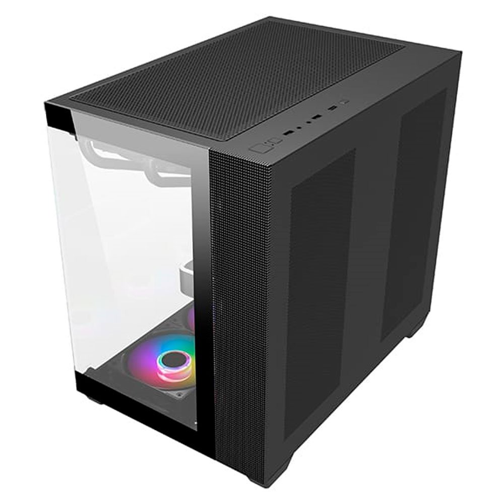Gabinete Gamer Primetek S/Fonte ATX (IG30A) PREEO C/10 Fans RGB Vidro Temperado