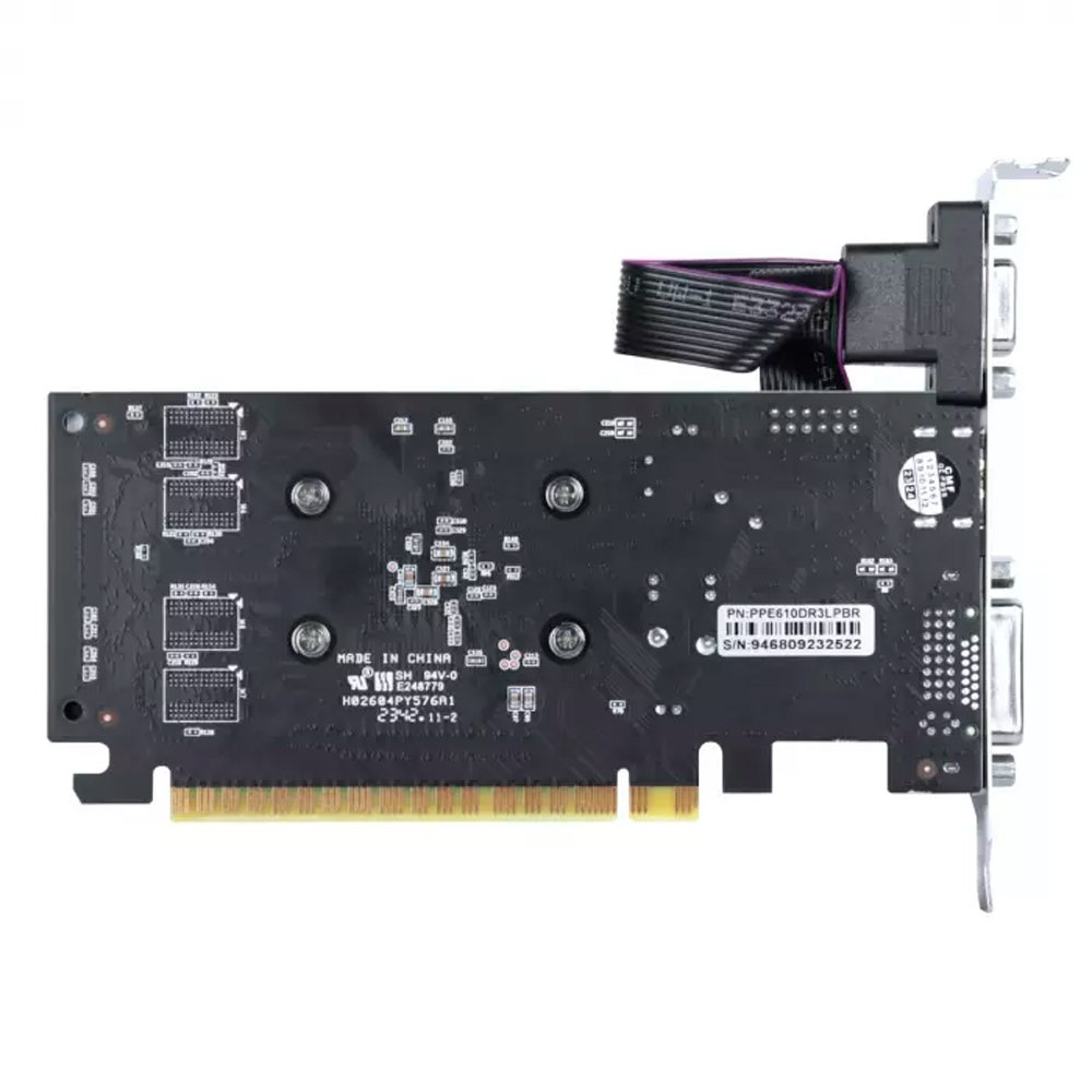 Gpu Nvidia Geforce Gt 610 2gb Ddr3 64 Bit Projeto Edge Low Profile Single Fan - Ppe610dr3lpbr