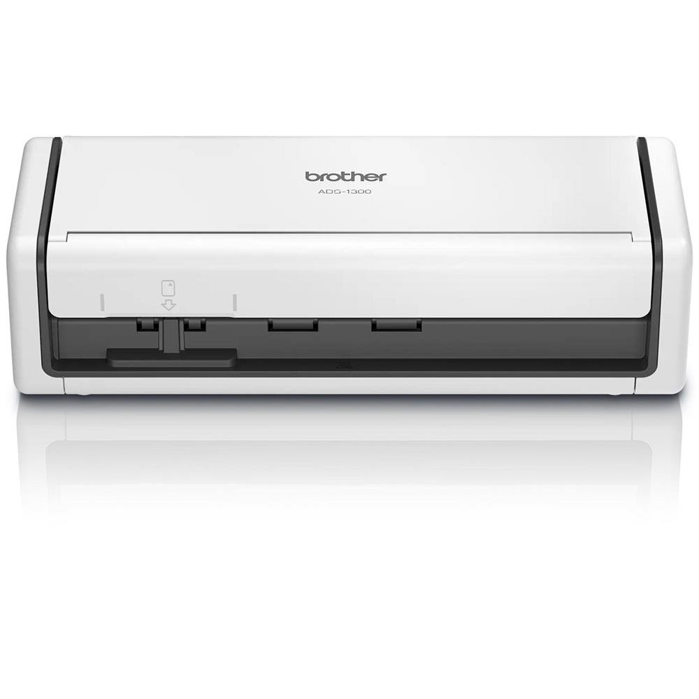 Scanner Portatil de Mesa Brother ADS1300, Duplex, USB, Branco