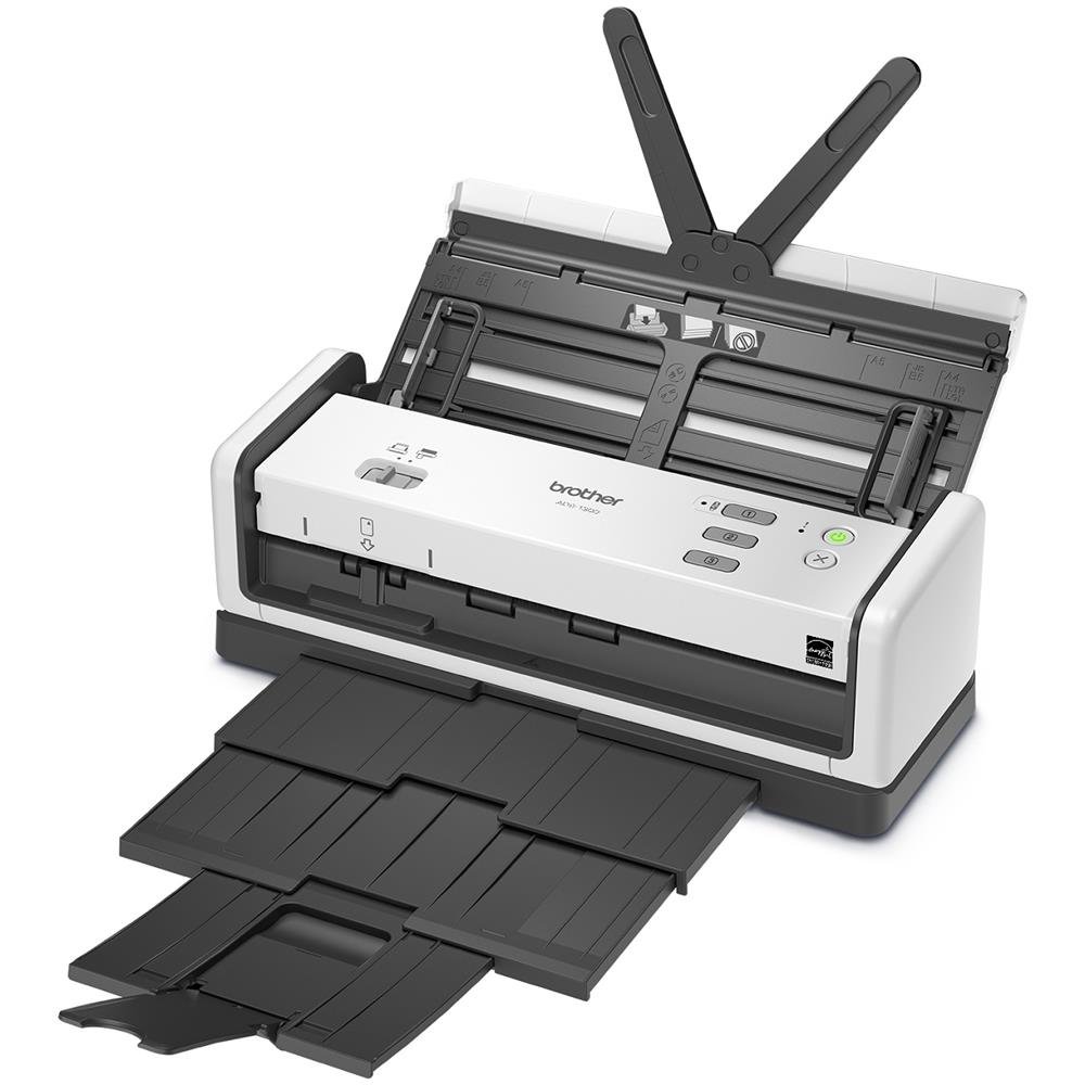 Scanner Portatil de Mesa Brother ADS1300, Duplex, USB, Branco