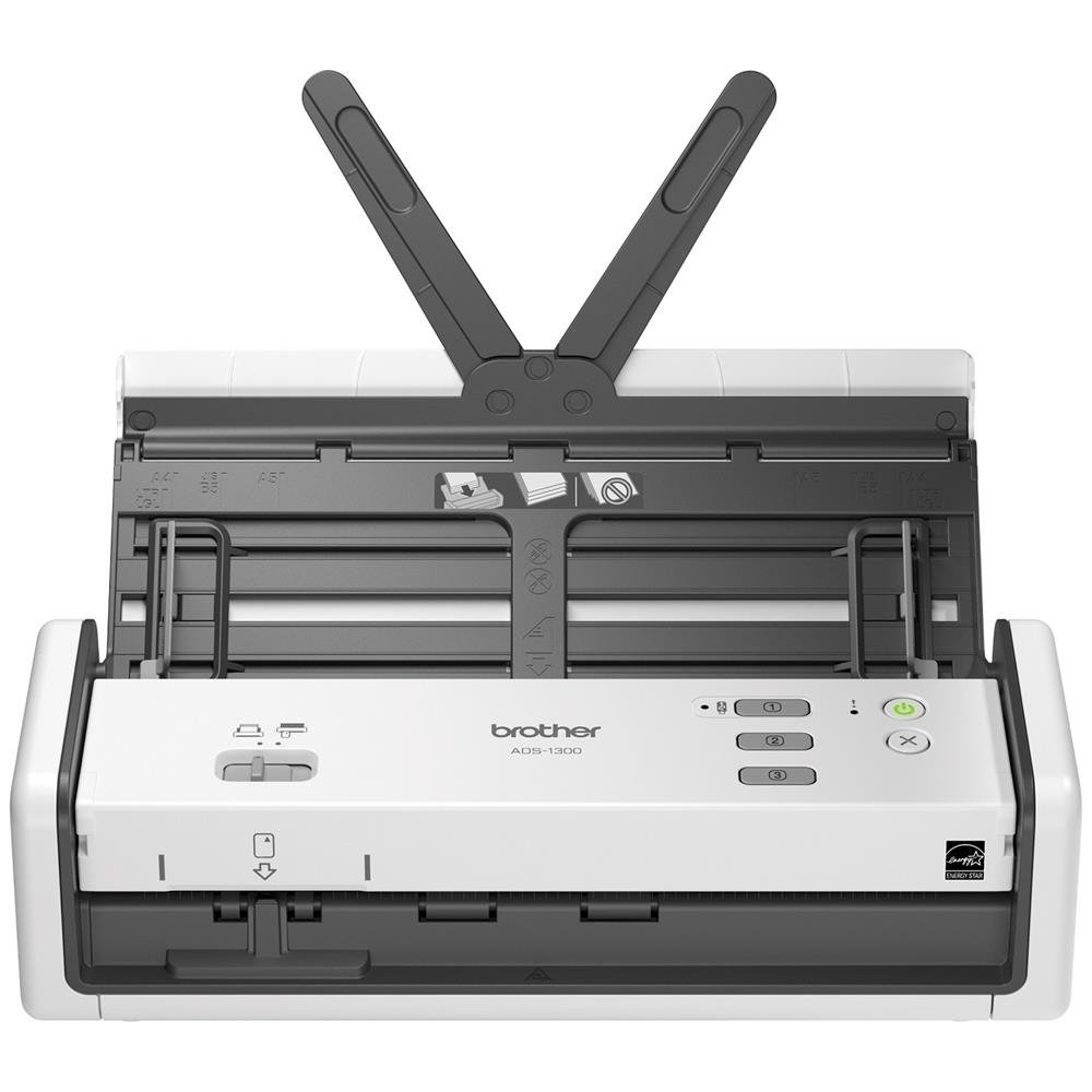 Scanner Portatil de Mesa Brother ADS1300, Duplex, USB, Branco