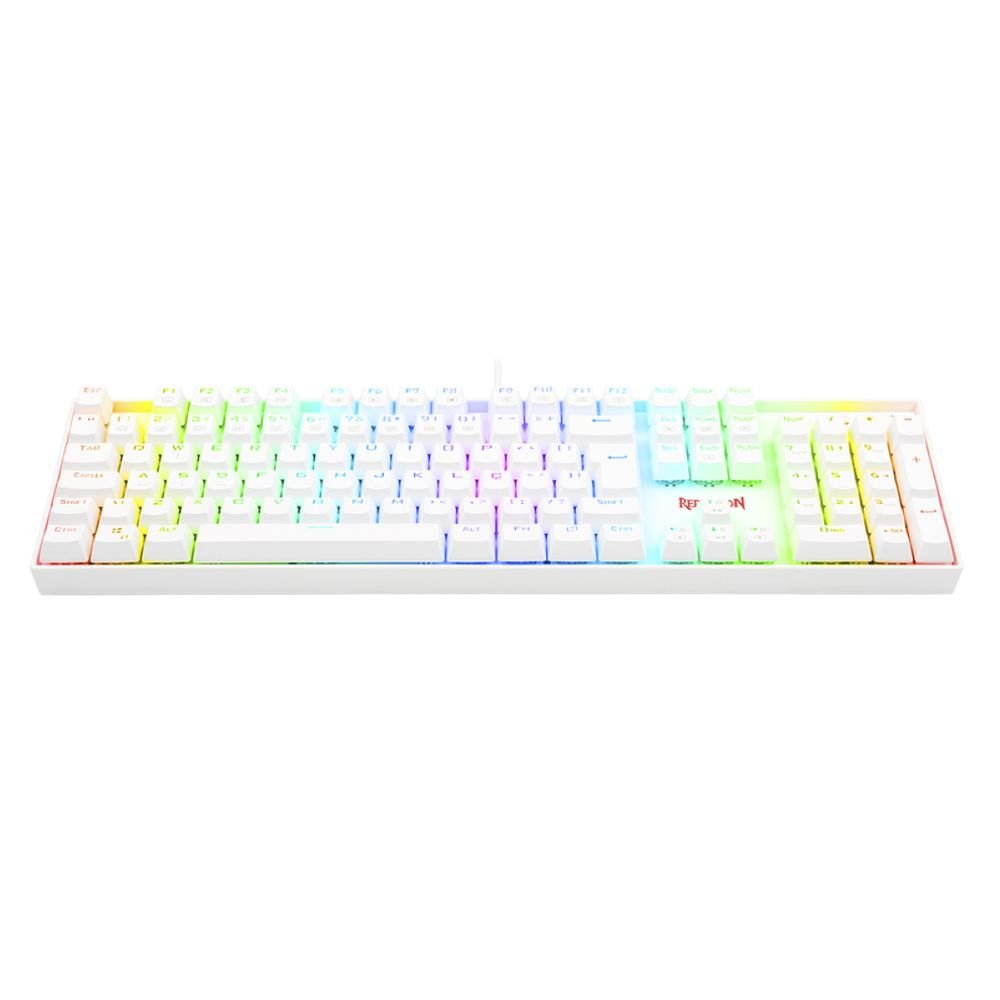 Teclado Gamer Mecanico Redragon Mitra Lunar White RGB Switch Brown K551W-RGB-PT-BROWN