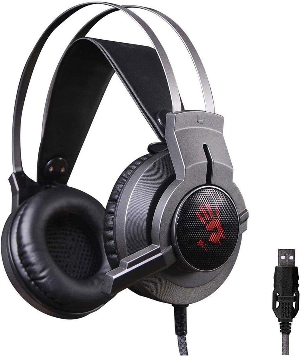 Headset Gamer USB 7.1 Bloody G437 LED Com Microfone Preto