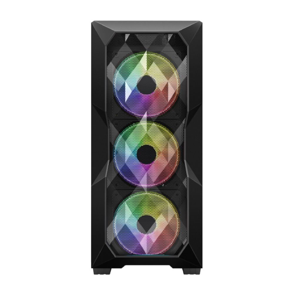 Gabinete Gamer Led RGB Hayom Com Lateral De Vidro GB1710 Preto