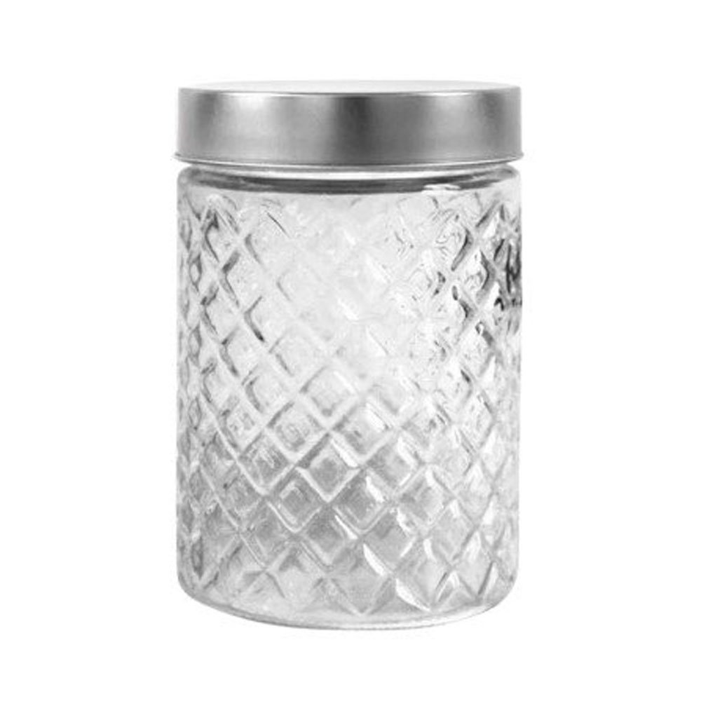 Pote Vidro Redondo Diamond Com Tampa 1.3 Lts Gl8071