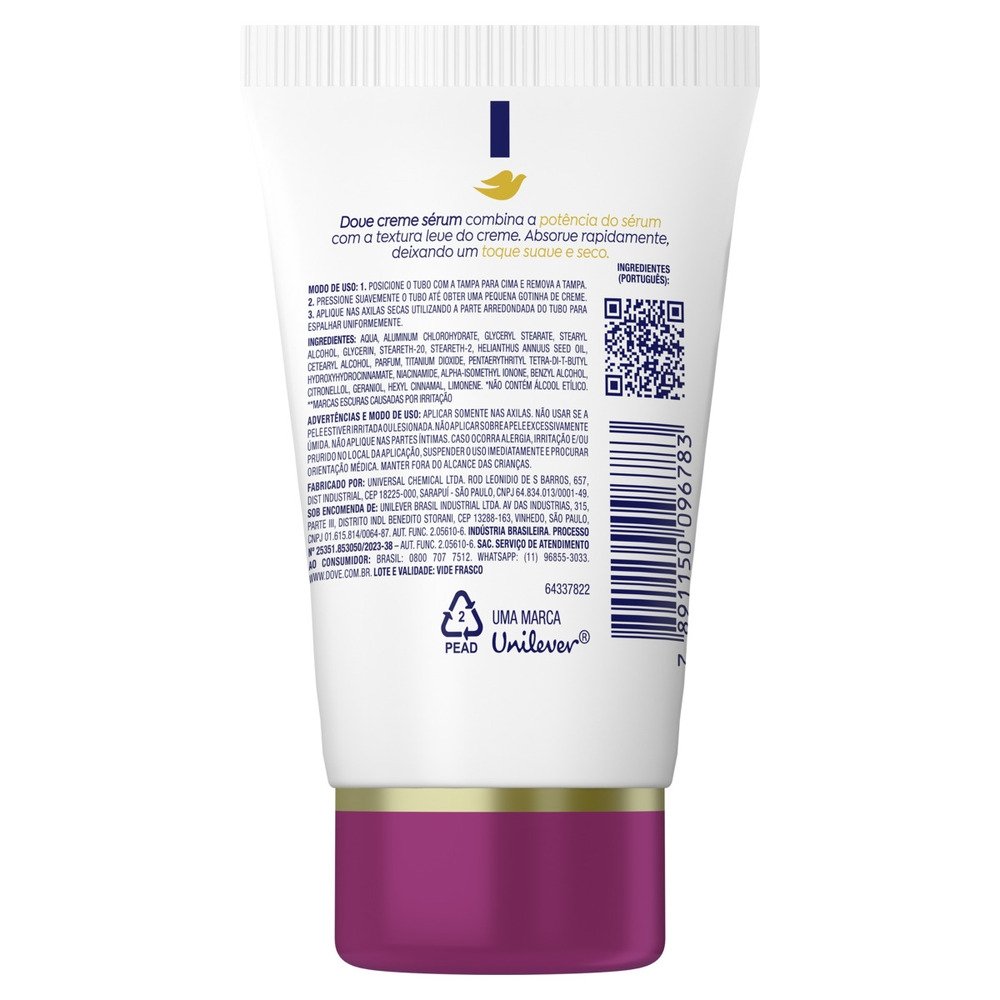 Desodorante Dove Creme Previne Escurecimento 50g