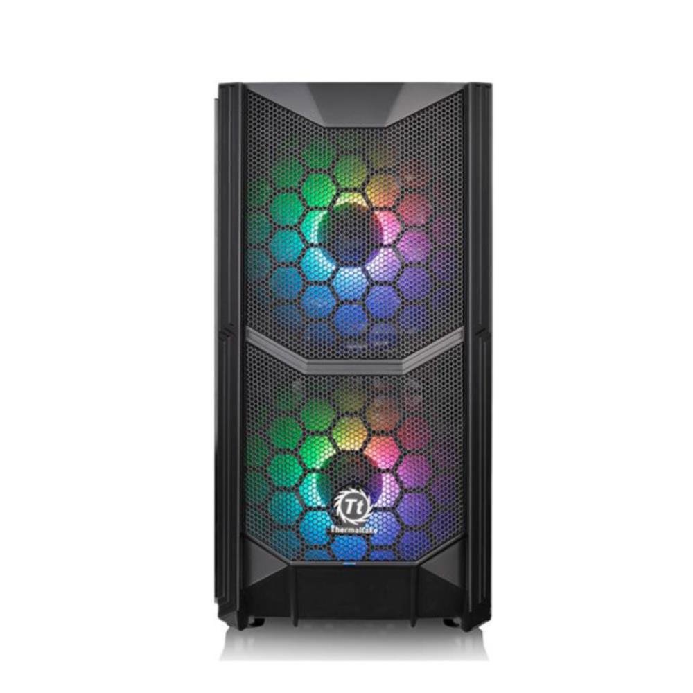 Gabinete Gamer Thermaltake Comander C35 TG ARGB, Mid Tower, Vidro Temperado, Black, Sem Fonte, Com 3 Fans, CA-1N6-00M1WN-00