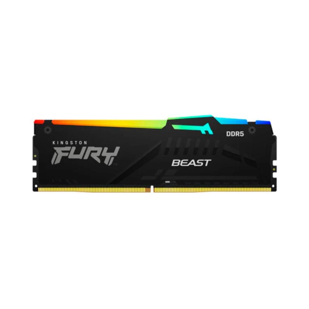Memória RAM 16gb DDR5 Kingston Fury Beast RGB, 6000MTs, CL36, Preto, KF560C36BBEA/16