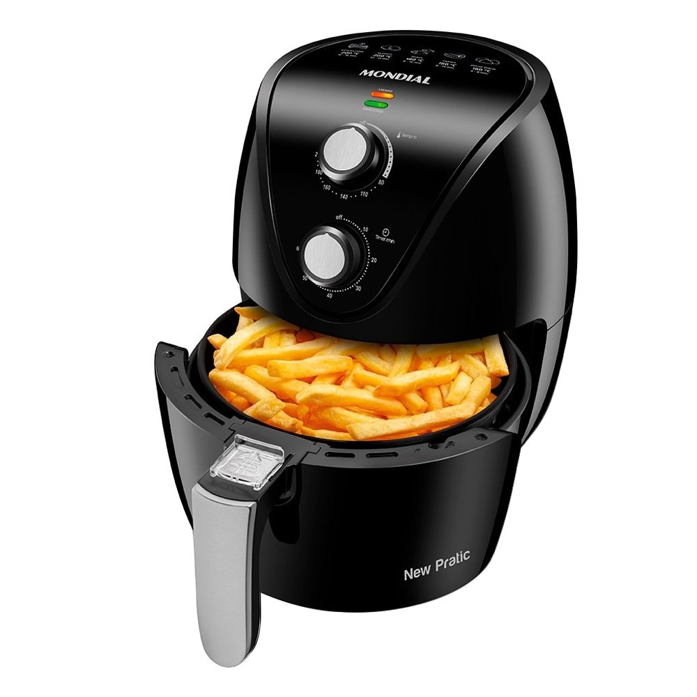 Fritadeira Air Fryer Mondial  AF-31 - 1500W, 3,5 Litros,  Preto, 110V