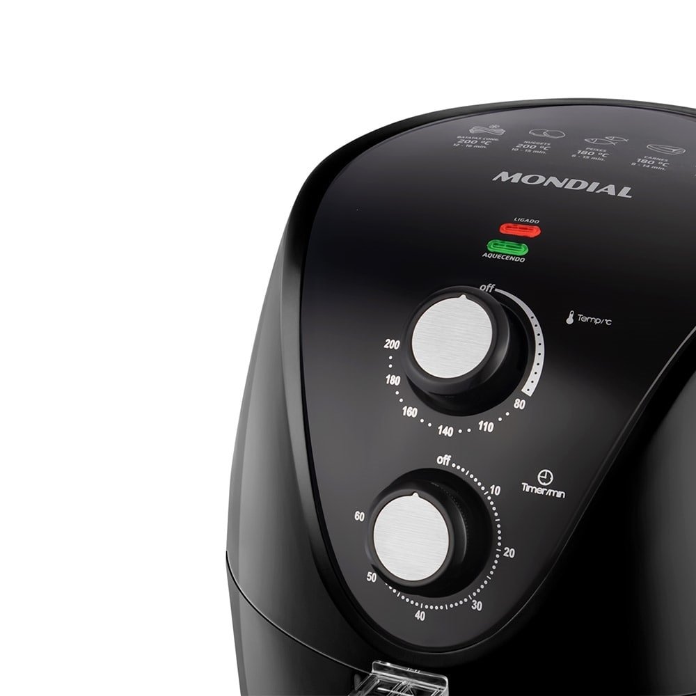 Fritadeira Air Fryer Mondial AF-31, 1500W, 3,5 Litros, Preto, 220V