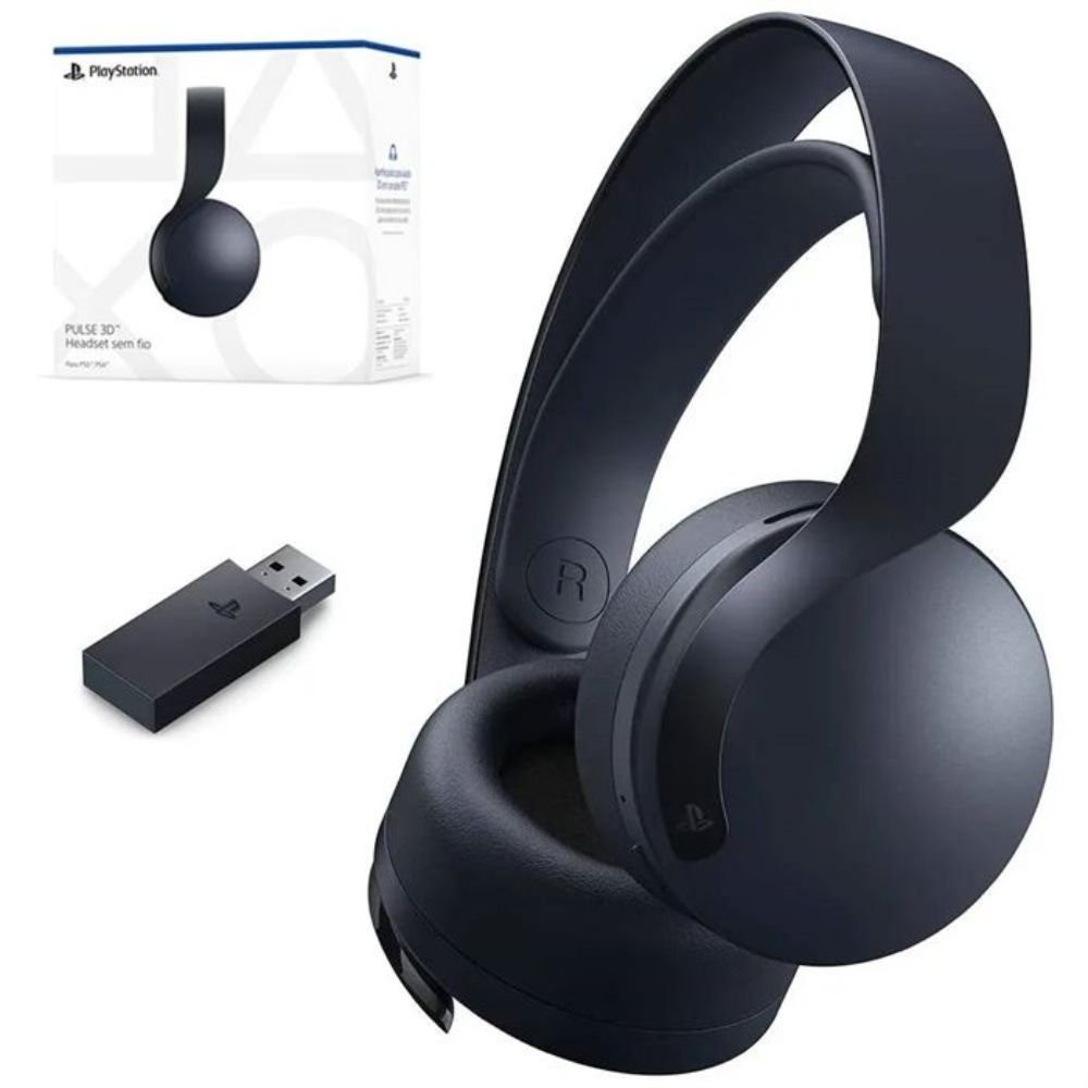 Headset Sem Fio Sony Pulse 3D PS4 e PS5 Midnight CFI-ZWH1R01 Preto