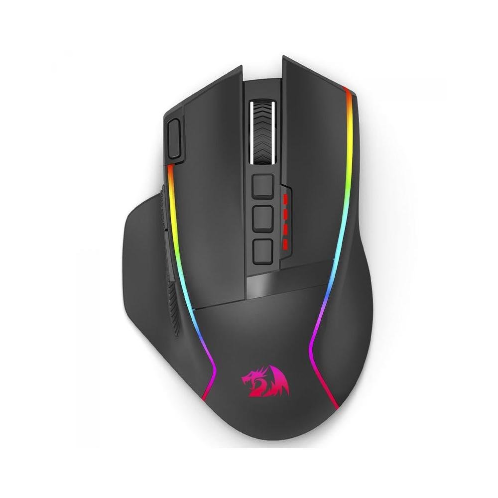 Mouse Gamer Redragon Swain, 16000 DPI, Wireless, 9 Botoes, RGB, USB-C, Sensor: Pixart PMW3335, Preto - M915RGB-WL.