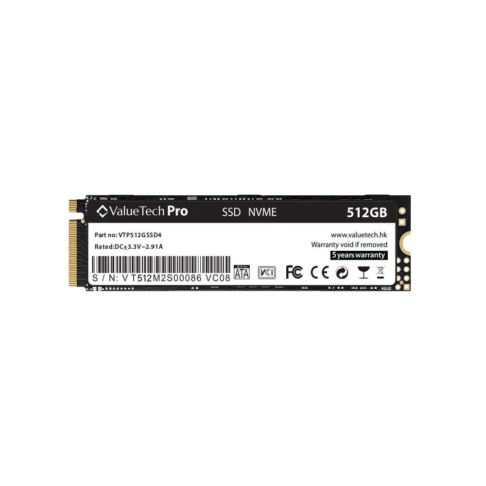 SSD 512GB NVMe M.2 2280 Valuetech