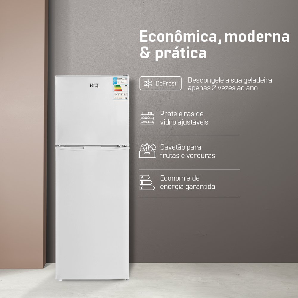 Geladeira Refrigerador HQ Defrost 150 Litros Branco HQ-150RDF 127V