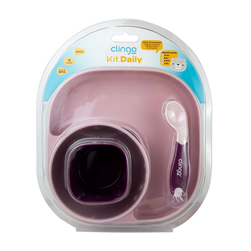 Kit Alimentação 4 Em 1 Colors Rose Clingo