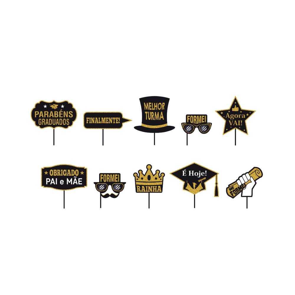 Placa Divertidas Para Formatura - Pacotinho Com 10 Placas