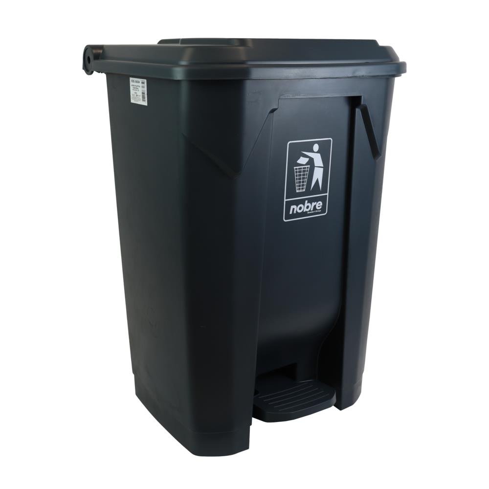 Lixeira Plastica Com Pedal 80 L Cinza Nobre