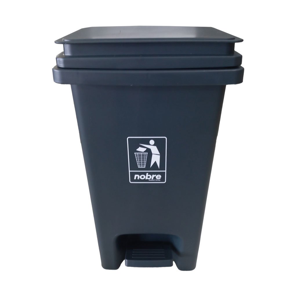 Lixeira Plastica Com Pedal 15 L Cinza Nobre