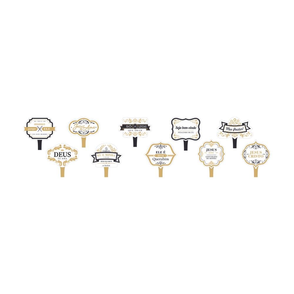 Placas Divertidas Gospel - Pacotinho Com 10 Placas - Codigo 7107