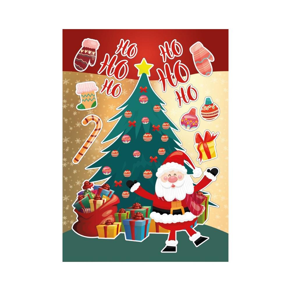 Painel Decorativo Destacavel Feliz Natal Arvore E Noel