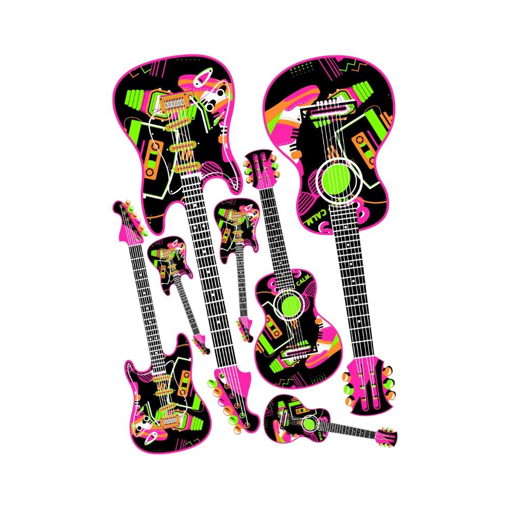 Painel Decorativo Destacavel Guitarra E Violao