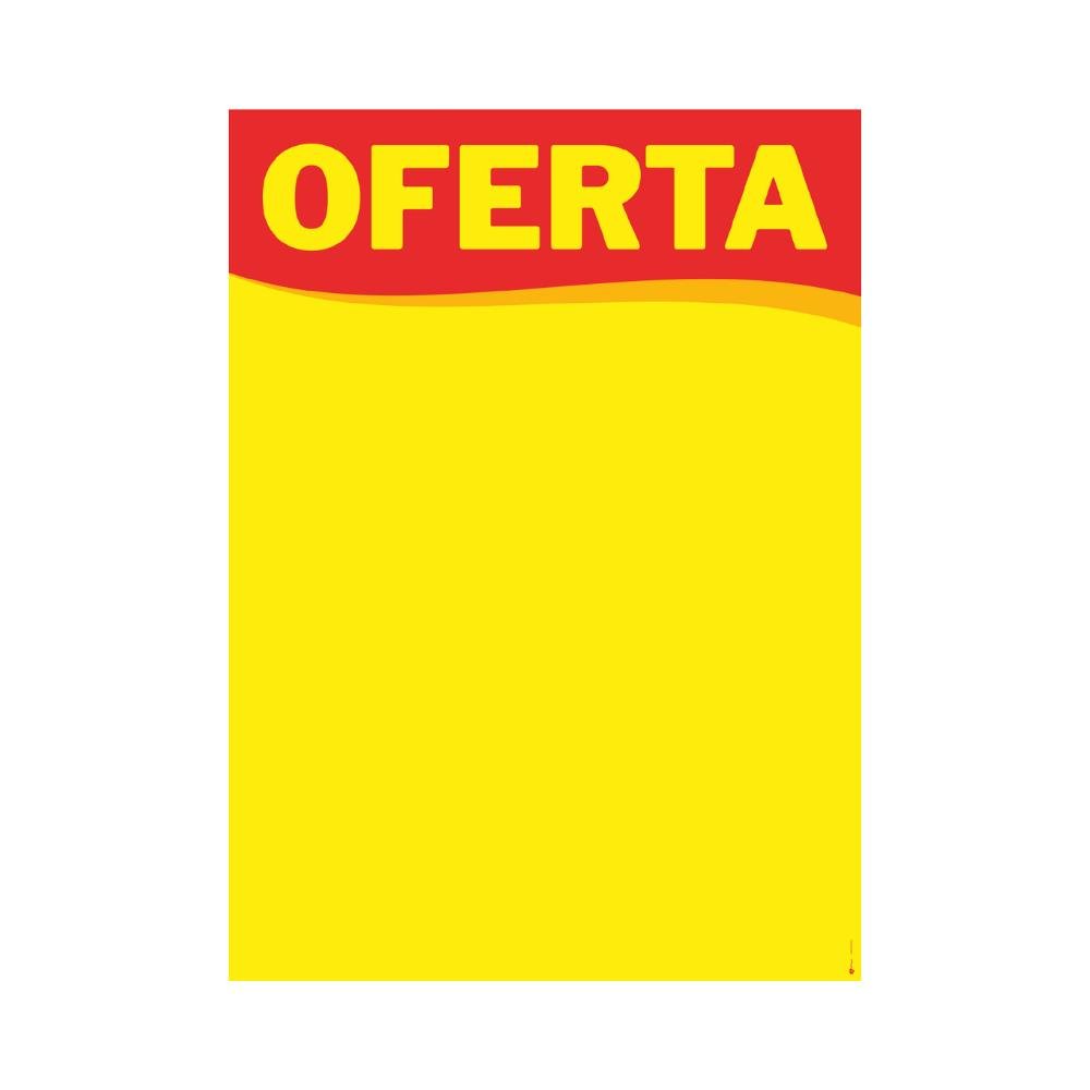 Cartaz Amarelo Oferta Amarelo Mini - 100X150Mm - Pacote Com 10