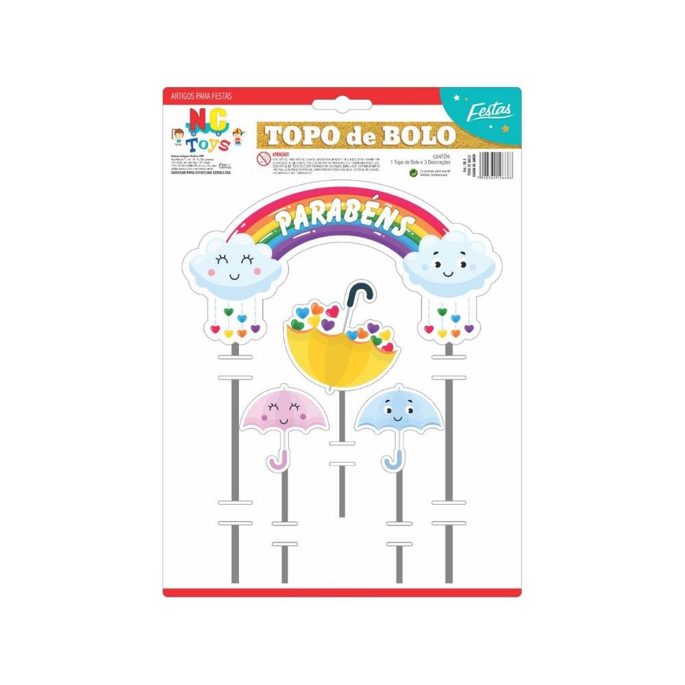 Topo De Bolo Chuva De Amor