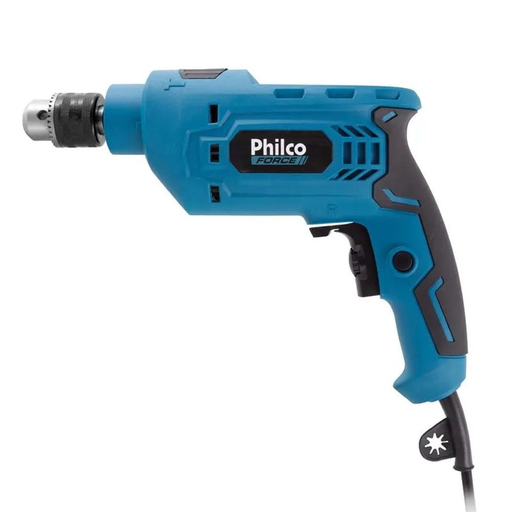 Furadeira Philco Force 650W Maleta 99 Acerssorios Azul PFU03MF 127V