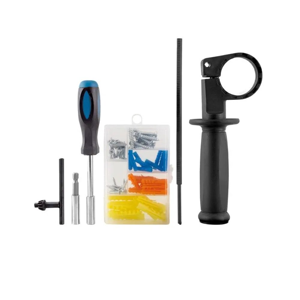 Furadeira Philco Force 650W Maleta 99 Acerssorios Azul PFU03MF 127V