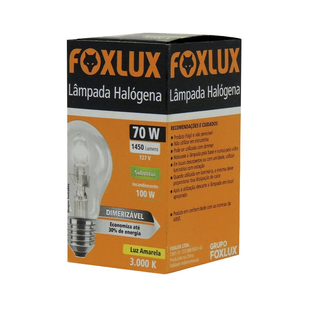Lampada Halogena Classica 70w 127v Famastil