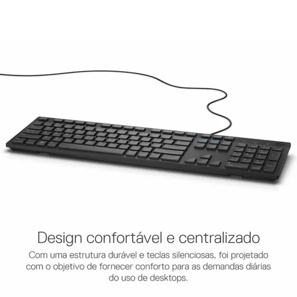 Teclado Usb Dell Multimedia Preto Kb216