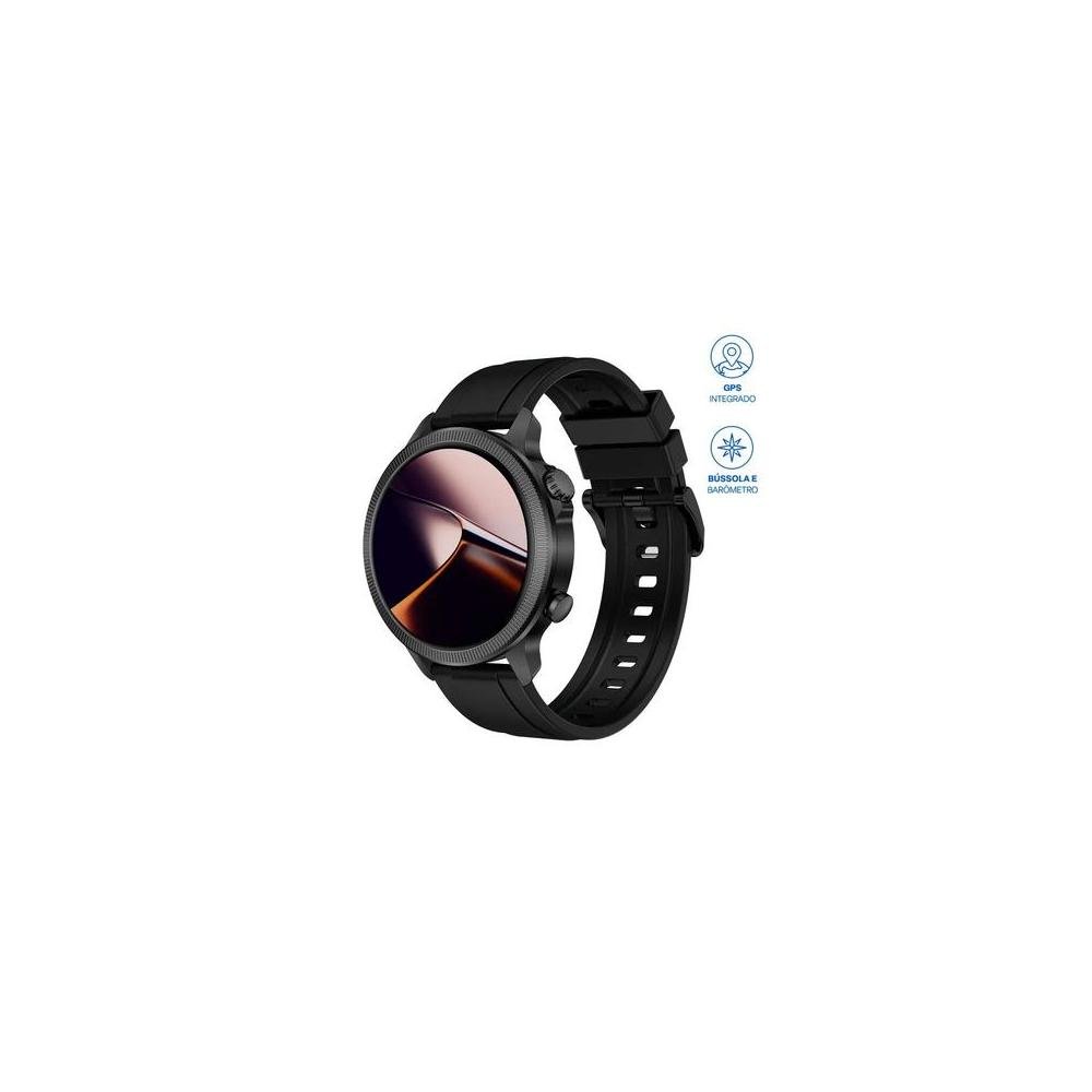 Smartwatch Multi G2R GPS Protecao IP67 Preto - WR208.