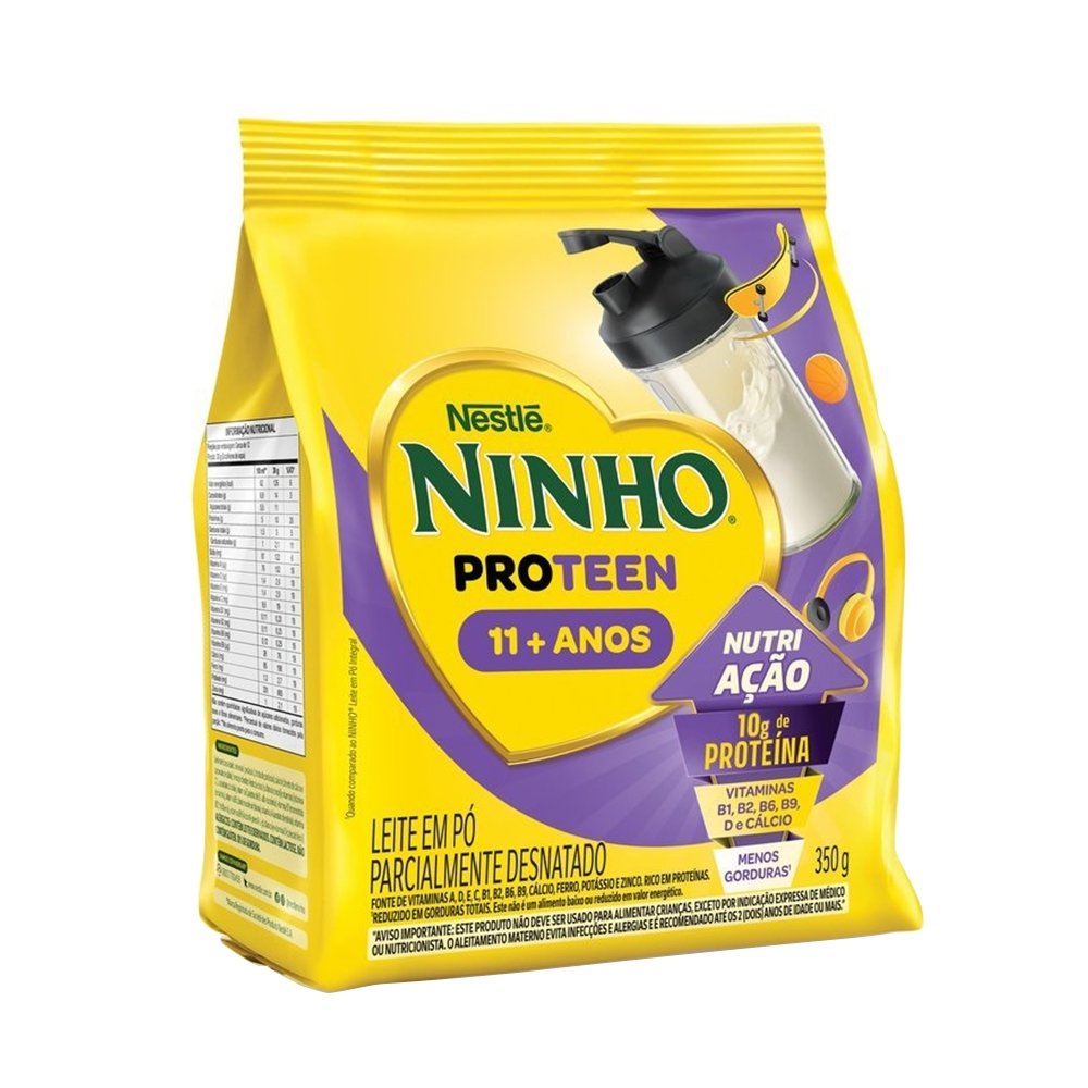 Leite Em Pó Ninho Proteen 350g Sachê - Embalagem com 12 Unidade