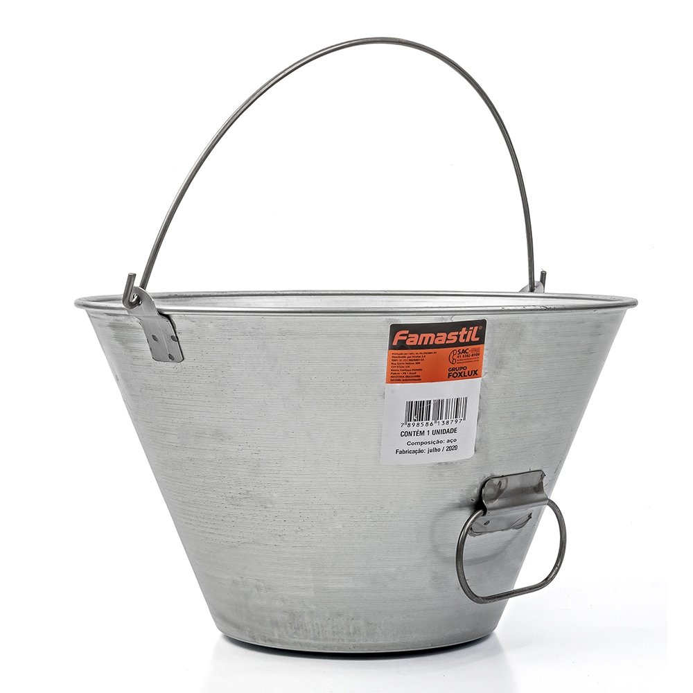 Balde De Aço 10 Litros Foxlux