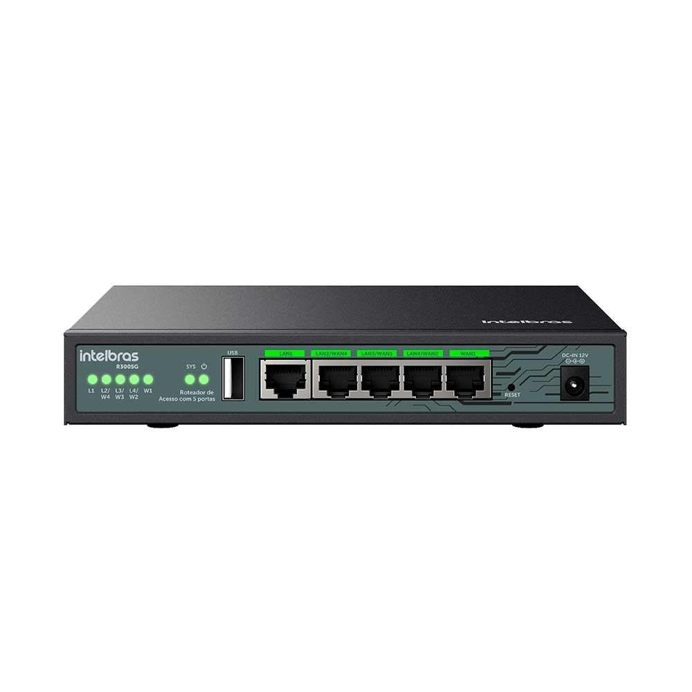 Roteador De Acesso E Load Balance Intelbras R3005g C/ Ate 4 Wan Giagbit- 4750180