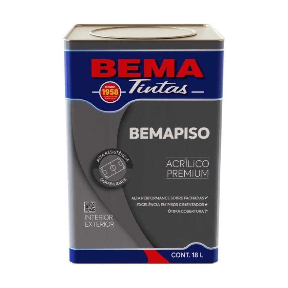 Tinta Piso Premium Lata 18L Amarelo Bemapiso