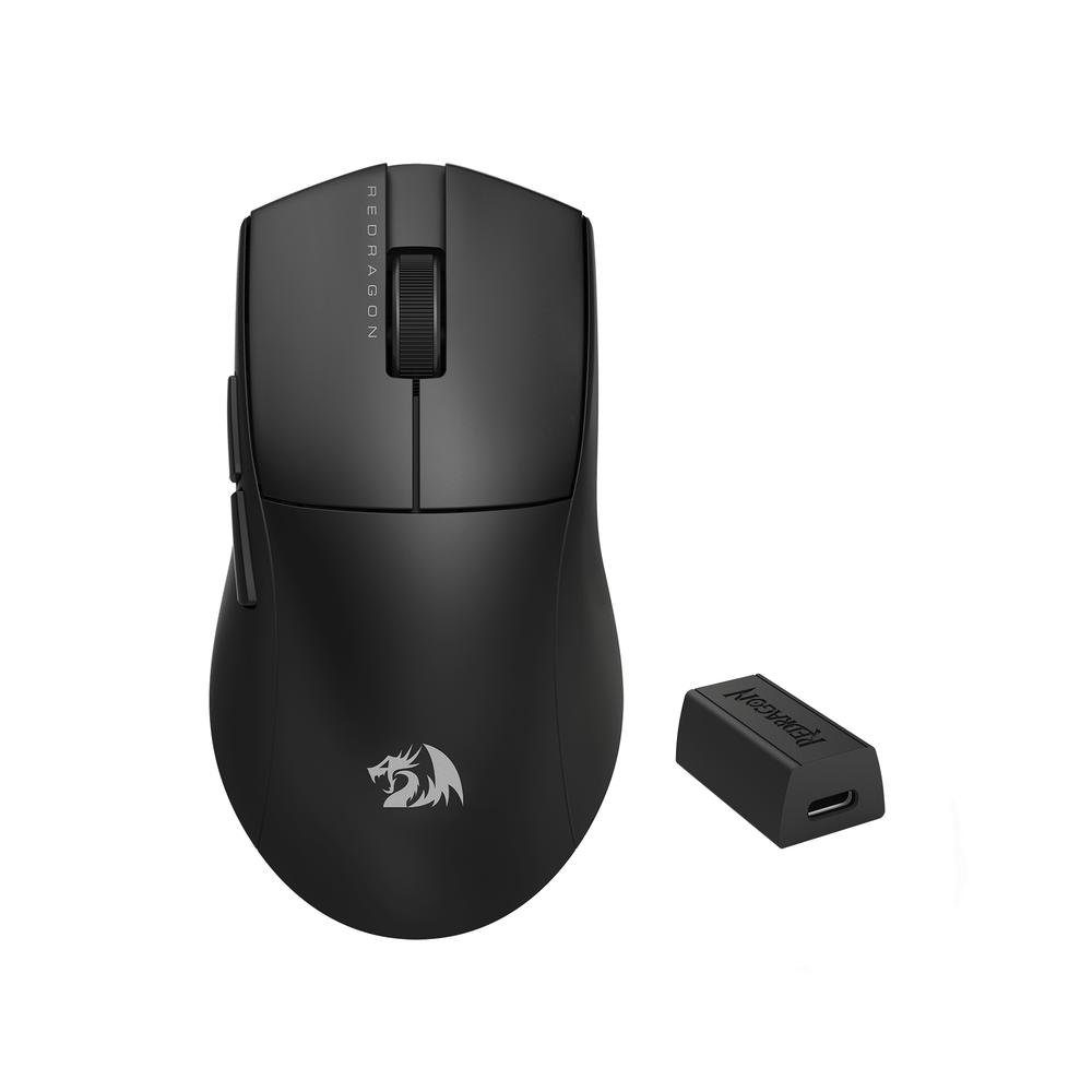 Mouse Sem Fio Gamer Redragon King Pro 4K, Wireless E Bluetooth, 26000Dpi, 7 Botões Gerenciáveis, Preto, M916-Pro-4K