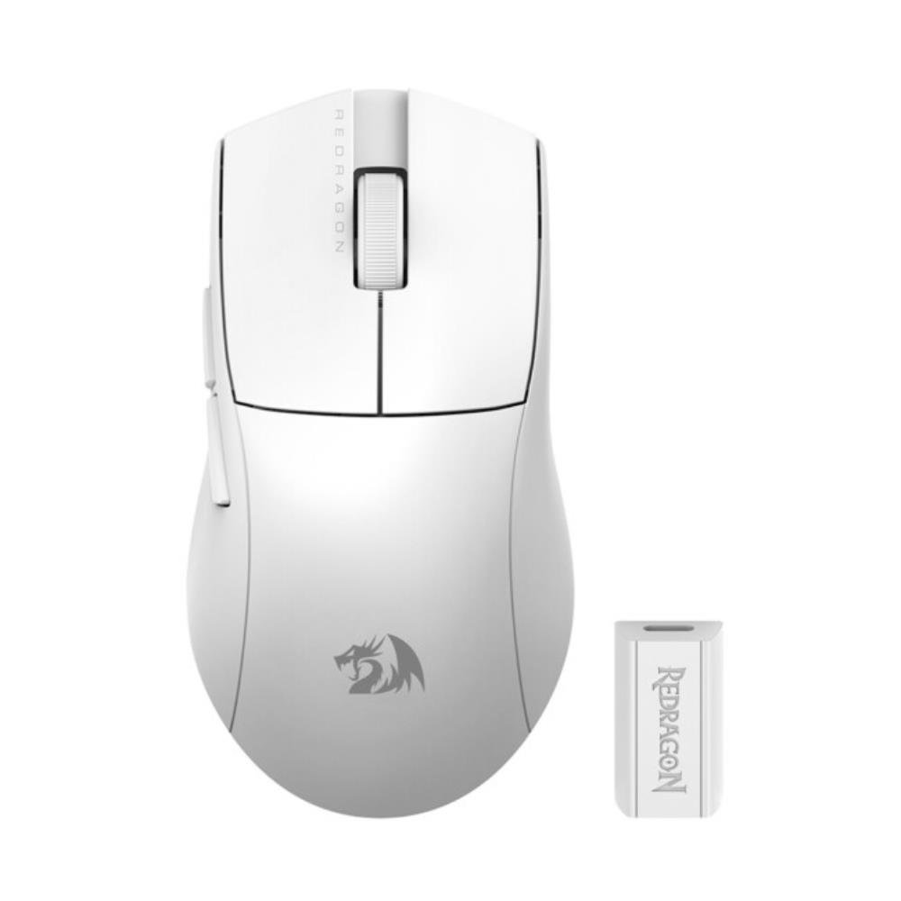 Mouse Gamer Sem Fio Redragon King 4K Pro, Wireless, 26000 Dpi, 7 Botões, Branco - M916w-Pro-4K