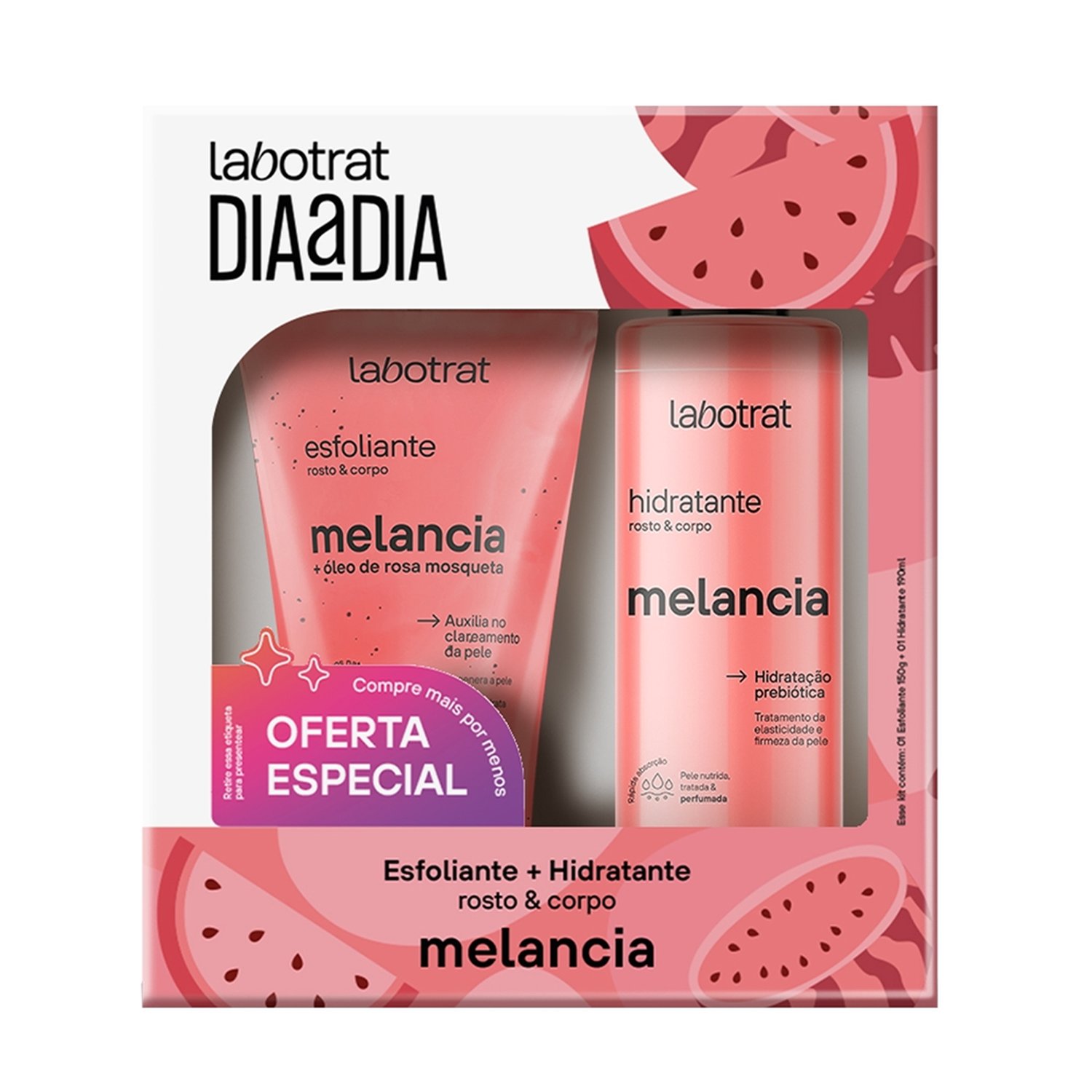 Kit Hidratante Labotrat Melancia 190ml + Esfoliante Dia a Dia Melancia 150g
