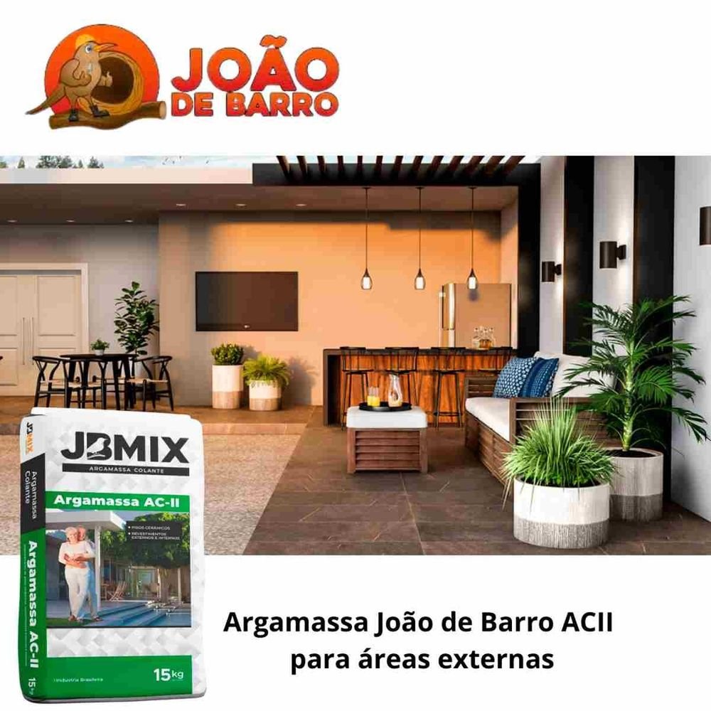 Argamassa Cimentcola Externo Embalagem Plástica 15 Kg Ac Ii Cinza João De Barro