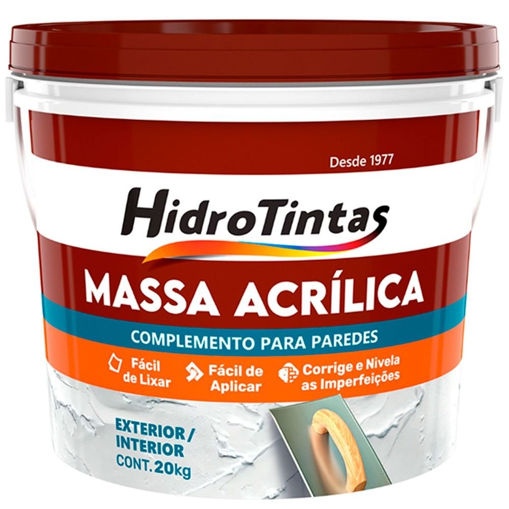 Massa Acrílica Balde 20kg Hidrotintas