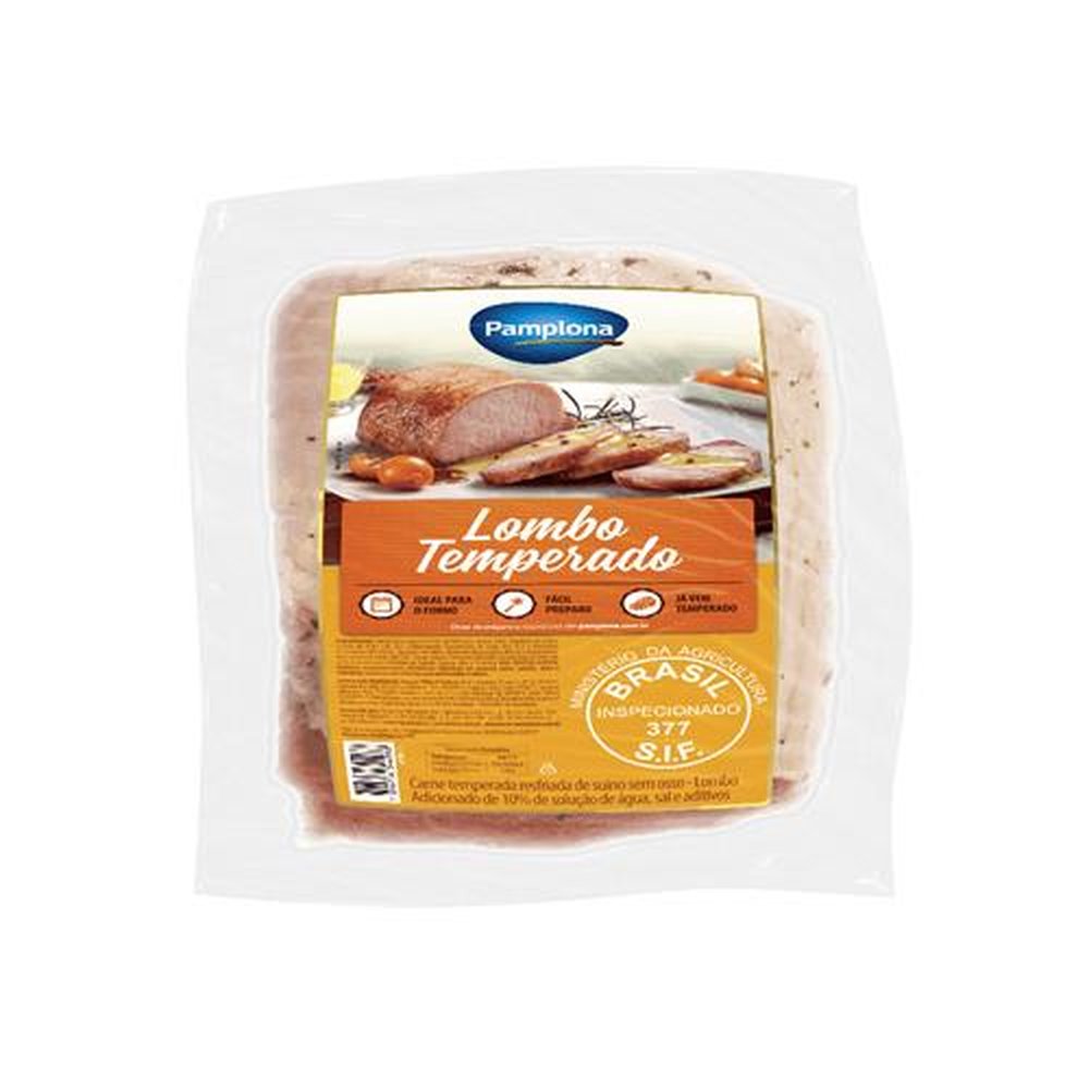 Lombo Temperado Resfriado 1 a 1,4kg Pamplona - Embalagem com 7 até 12 und. - Peso 10kg